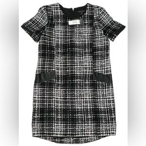 Banana Republic Formal Midi Dress Black & White Women’s Size 8